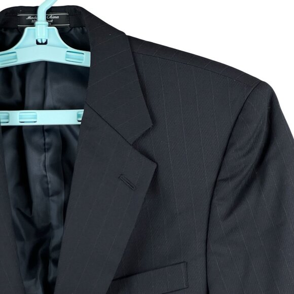 Jeffrey Banks Couture Men's 100% Wool 2 Button Navy Blazer Sport Coat Jacket 40R - Picture 4 of 13